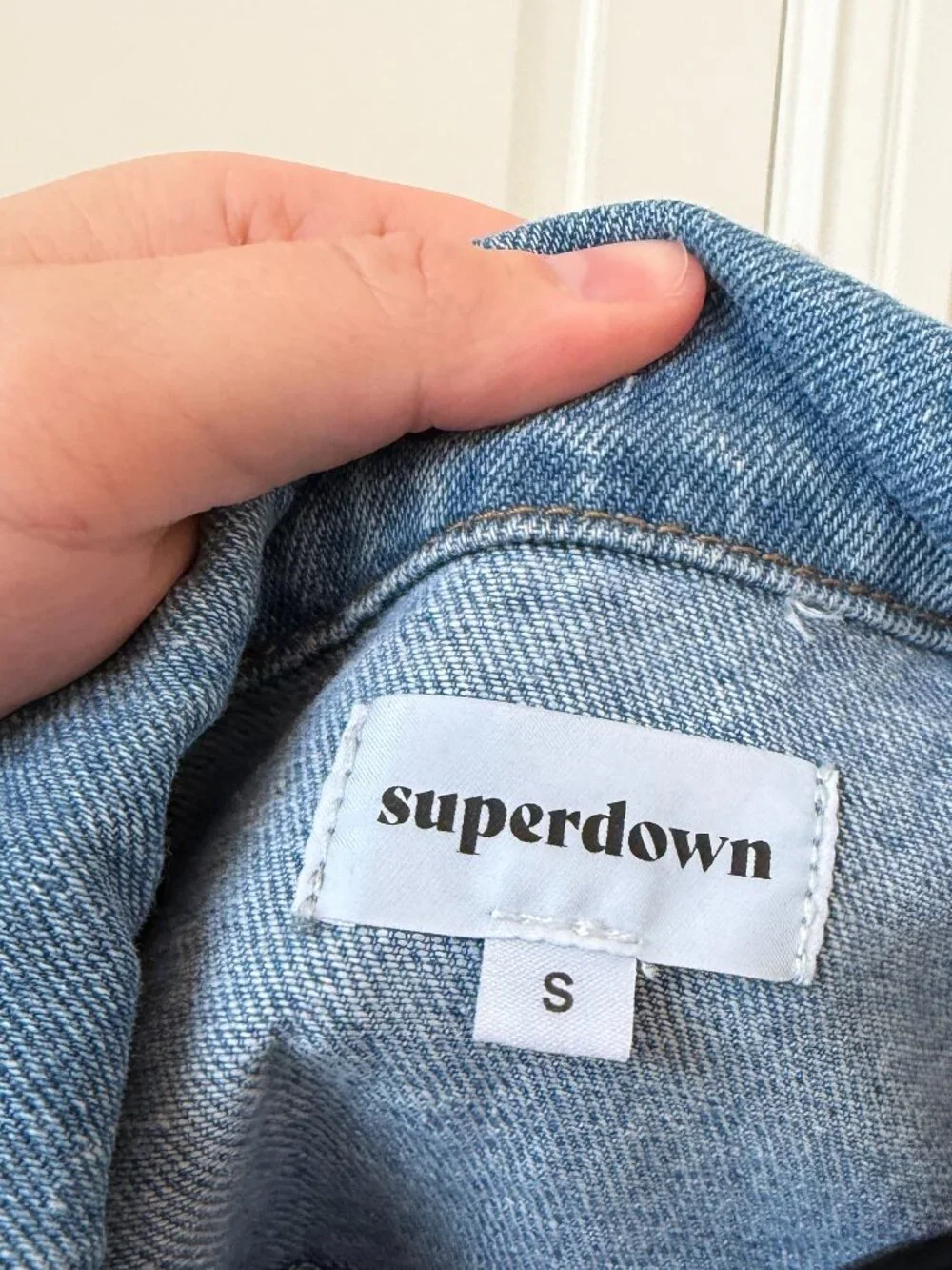 Superdown Raya Rhinestone Fringe Denim Jacket - Picture 6 of 7